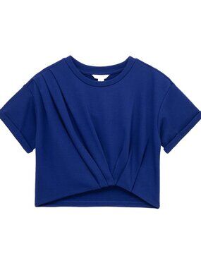 Habitual Girls Deep Blue Crop Top with Front Knot